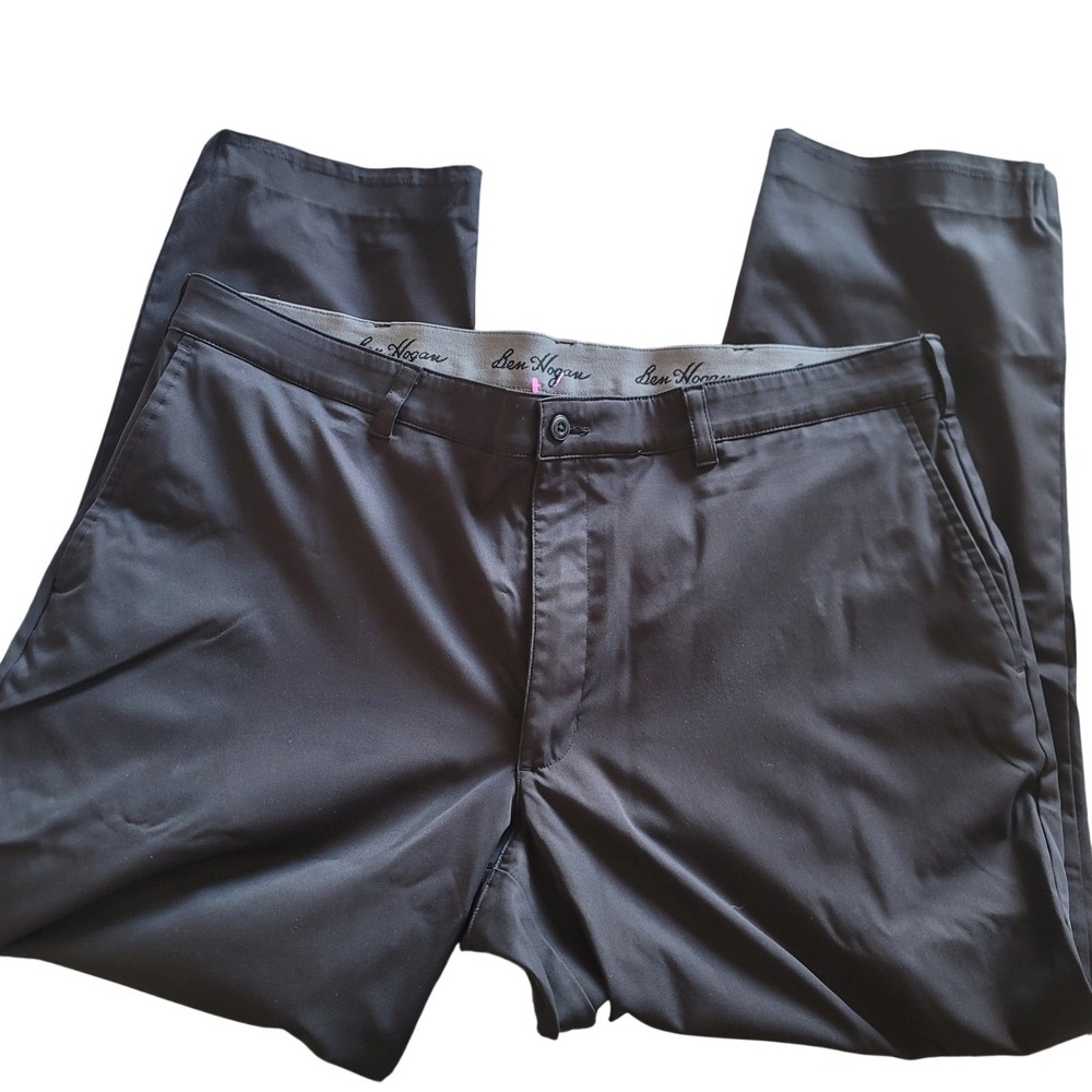 Ben Hogan Mens Black Flat Front Golf Pants Size 40x30